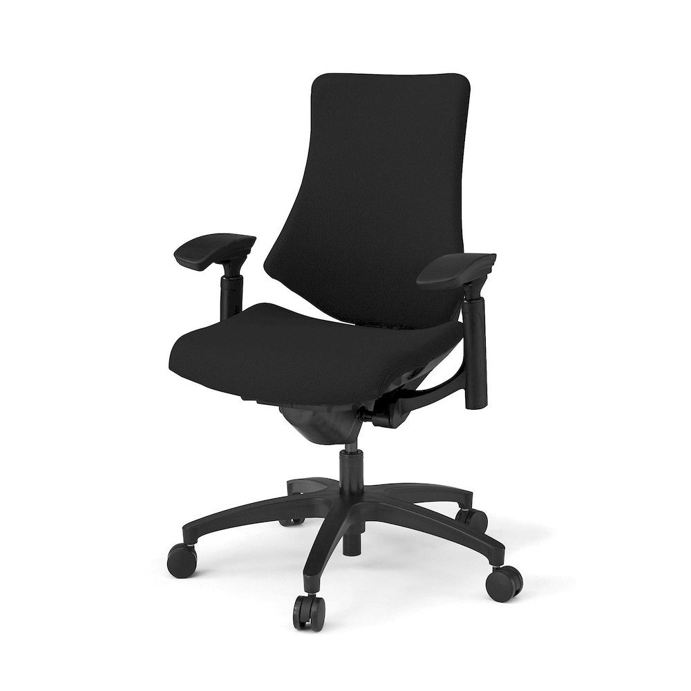 イトーキ／ITOKI エフチエア クロスバック ハイバック 可動肘 ブラックフレーム 抵抗付ウレタン双輪キ..