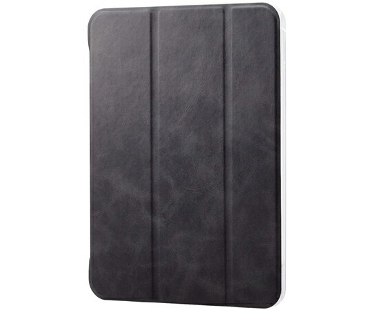 エレコム iPad 10.9inch（第10世代）用フラップケース 背面クリア ソフトレザー 2アングル スリープ対応 ブラック 1個 TBWA22RWVBK