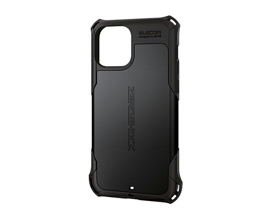 エレコム iPhone　12/iPhone　12　Pro用ハイブリッドケース　ZEROSHOCK　ブラック 1個 PM-A20BZEROBK