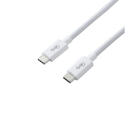 エレコム USB4ケーブル C-Cタイプ 認証品 PD対応 40Gbps 0.8m ホワイト 1本 USB4-CC5P08WH