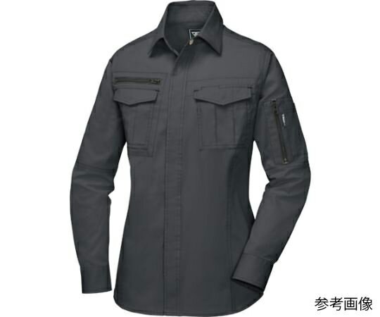 ジーベック レディス長袖シャツ チャコールグレー サイズ15 1着 2015-25-15