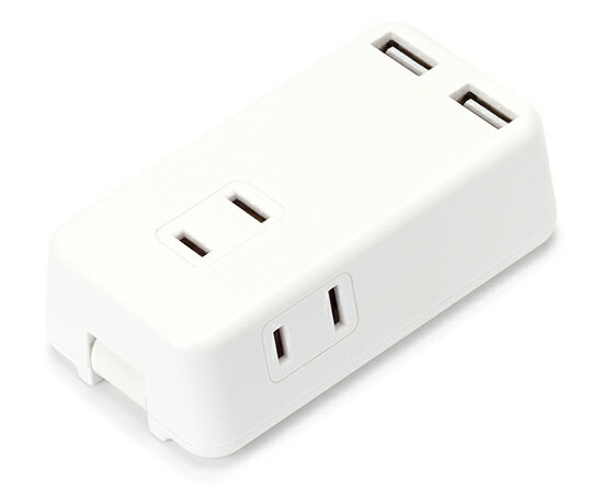 PGA USBポート搭載　AC電源タップ　ホワイト（AC×3/USB-A×2） 1個 PG-UACTAP02WH