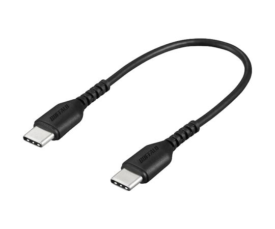 BUFFALO USB2.0ケーブル（Type-C to Type-C） 0.1m ブラック 1個 BSMPCCC101BK