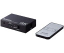 エレコム HDMI切替器 4K60P対応 2ポート 2入力1出力 専用リモコン付 ブラック 1個 DH-SW4KP21BK