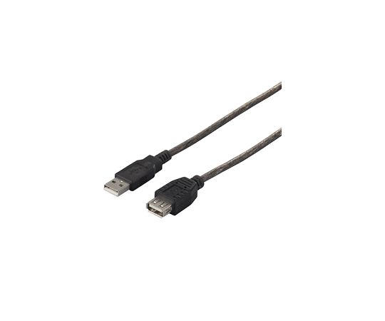 BUFFALO USB2.0延長ケーブル（A to A） 3m ブラックスケルトン 1個 BSUAA230BS