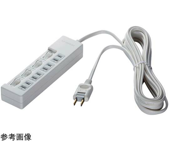 BUFFALO 2ピン式電源タップ 4個口タイプ 雷サージ防止 個別スイッチ付 1m ホワイト 1台 BSTAPSW2410WH