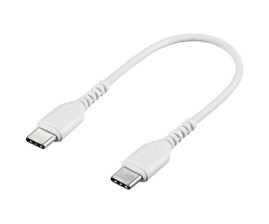 BUFFALO USB2.0ケーブル（Type-C to Type-C） 0.1m ホワイト 1個 BSMPCCC101WH