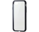 エレコム iPhone SE 第3世代/SE 第2世代/8/7用ハイブリッドケース 背面クリア TOUGH SLIM 360度保護 ガラスフィルム付き ブラック 1個 PM-A22STS3BK
