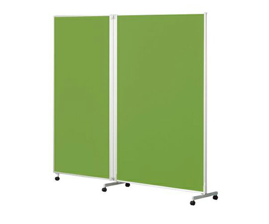 エスコ 1868x487x1630mm パーテーション(2連/グリーン) 1個 EA954EA-213