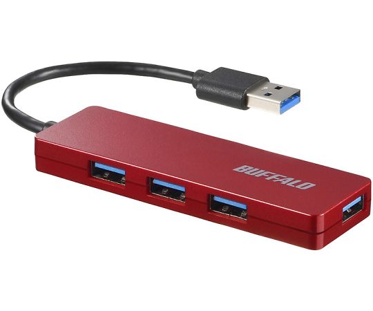 BUFFALO USB3.0 4ポート バスパワーハブ レッド 1個 BSH4U120U3RD