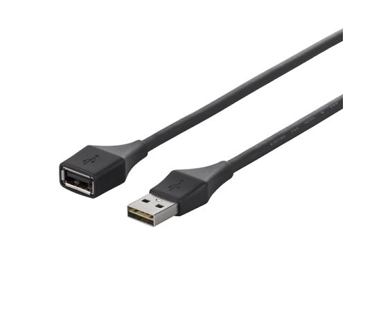 BUFFALO どっちもUSB2.0延長ケーブル 1.5m ブラック 1個 BSUAADU215BKA
