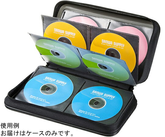 サンワサプライ DVD CDセミハードケース 96枚収納 ブラック 1個 FCD-WL96BK