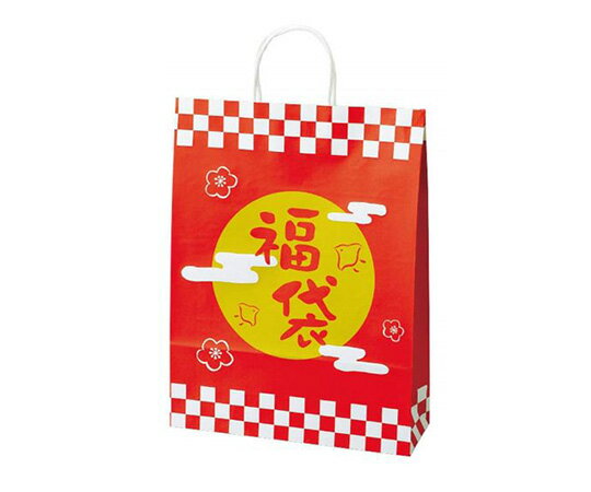 ストア・エキスプレス 手提げ福袋 金丸 32×H33cm 50枚 1セット 28-151-2-5