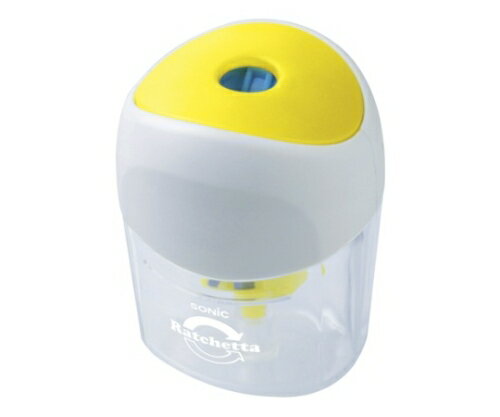 ソニック ラチェッタ ワン ハンディ鉛筆削り イエロー 1枚 SK-8810-Y