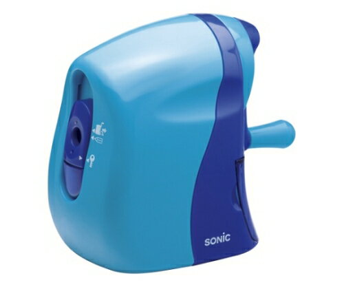 ソニック かるハーフ 手動鉛筆削り 青 1個 SK-802-B