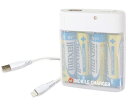 エアージェイ 乾電池式充電器(単3アルカリ乾電池、ライトニングケーブル付) 1個 BJ-EMUSB1A WH(4)