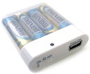 エアージェイ 乾電池式充電器(単3アルカリ乾電池付) 1個 BJ-EUSB WH