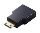エレコム HDMI変換アダプター AF-CM(mini) スリムタイプ ブラック 1個 AD-HDACS3BK