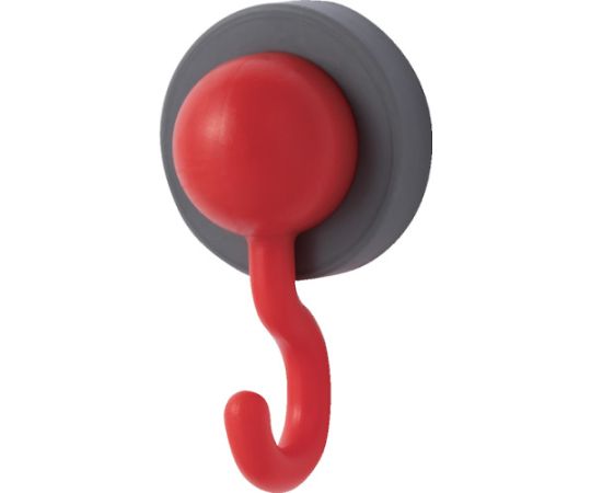 マグエバー シリコンマグネット jフック レッド 強力マグネットフック ネオジム磁石 1個 1-0177HOOK-JR