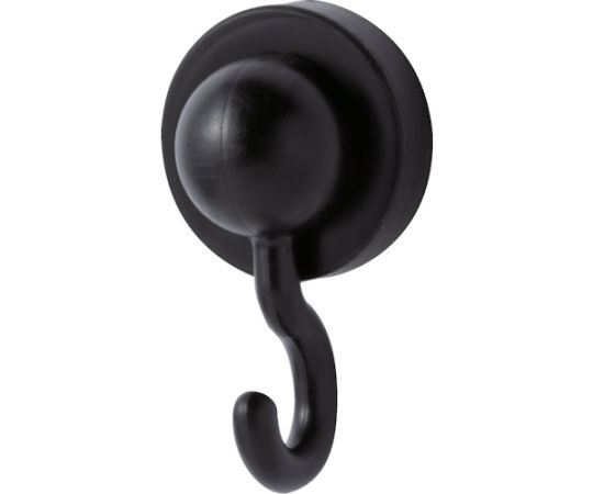 マグエバー シリコンマグネット jフック ブラック 強力マグネットフック ネオジム磁石 1個 1-0191HOOK-JB