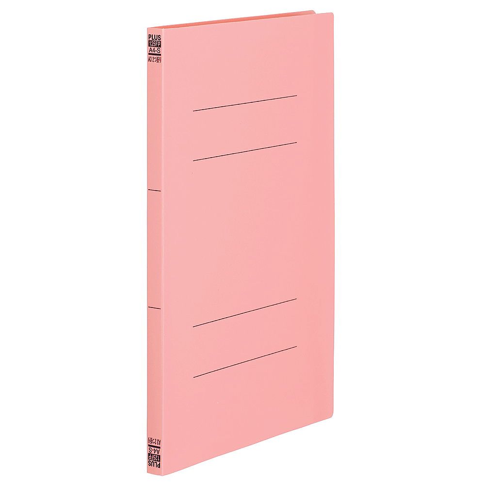 プラス PPフラットファイル　A3　2折　ピンク　1冊 1冊 No.125FP