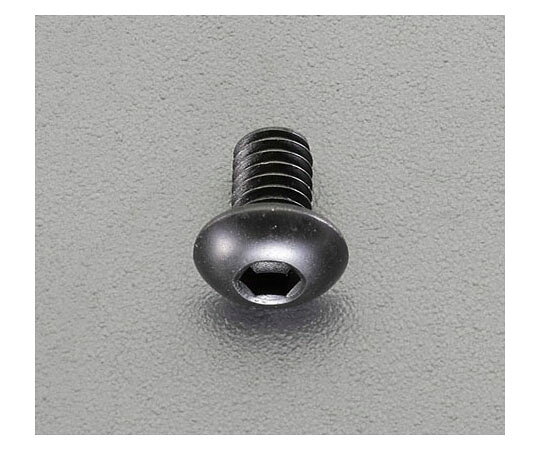 エスコ M 3x 6mm六角穴付ボタンボルト(ステンレス/黒色/4本) 1個 EA949MS-306