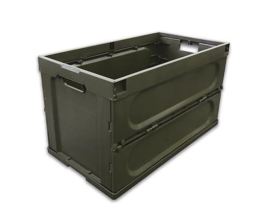 エスコ 764x455x458mm/ 131L 折畳コンテナ(OD色) 1個 EA506AA-20D