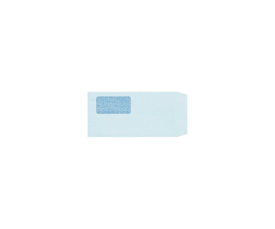 スマートバリュー 窓付封筒　長3　ブルー　100枚　テープ付 1パック(100枚入) P029J-B