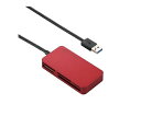 エレコム メモリリーダライタ USB3.0対応 SD microSD MS XD CF対応 スリムコネクタ レッド 1パック MR3-A006RD