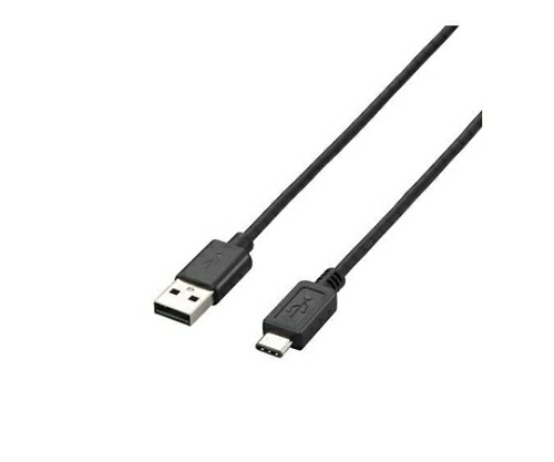 エレコム USB2.0ケーブル A-Cタイプ ノーマル 1m ブラック 1パック U2C-AC10BK