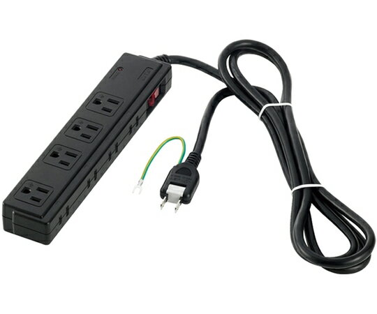 BUFFALO 2/3ピン式電源タップ 4+4個口タイプ 雷サージ防止 集中スイッチ付 2m ブラック 1台 BSTAPSDC82..