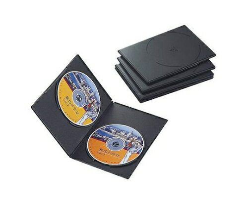 エレコム DVDスリムトールケース 両面収納 5枚パック・ブラック 1パック 5枚入 CCD-DVDS05BK