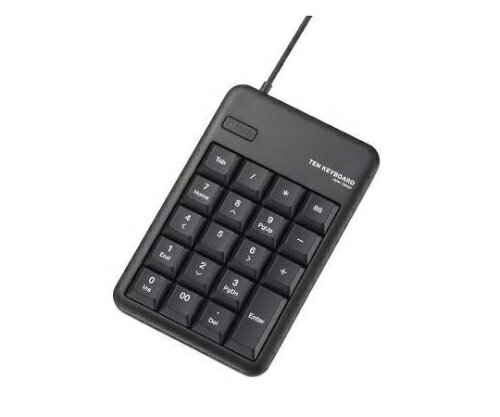 エレコム テンキーパッド TK-TCM012 Mサイズ メンブレン USB 2.0 HUB付 ブラック 1パック TK-TCM012BK