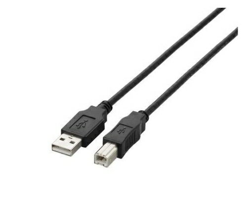エレコム USB2.0ケーブル A-Bタイプ ノーマル 2m ブラック 1パック U2C-BN20BK