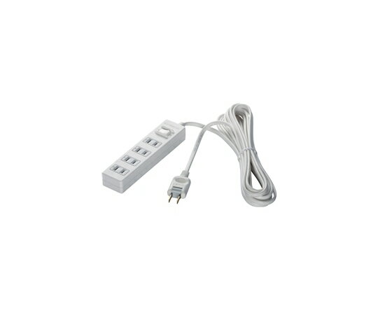 BUFFALO 2ピン式電源タップ 4個口タイプ 雷サージ防止 集中スイッチ付 2m ホワイト 1台 BSTAPPS2420WH