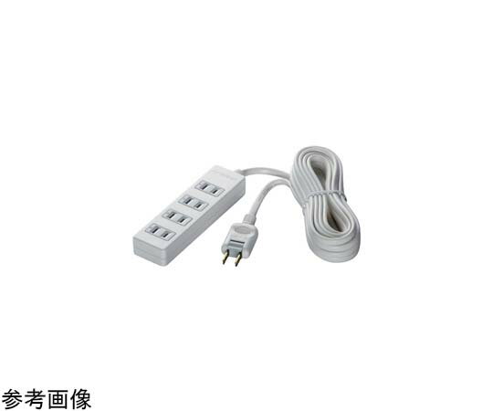 BUFFALO 2ピン式電源タップ 4個口タイプ 雷サージ防止付 1m ホワイト 1台 BSTAPSG2410WH