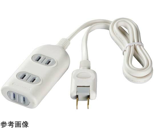 BUFFALO 2ピン式電源タップ 3個口タイプ シャッター付 3m ホワイト 1台 BSTAPSH2330WH