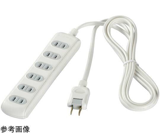 BUFFALO 2ピン式電源タップ 6個口タイプ シャッター付 1m ホワイト 1台 BSTAPSH2610WH