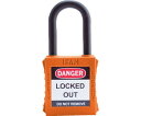 IFAM ロックアウト用南京錠 ナイロン製シャックル オレンジ 1個 044920