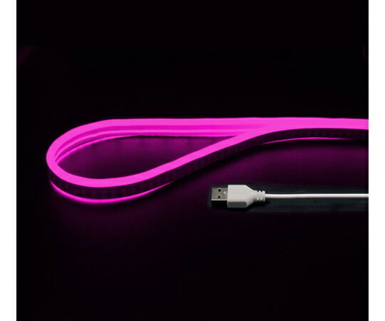 日本トラストテクノロジー USBネオンチューブライト（1m、ピンク） 1個 NEONLT1M-PK