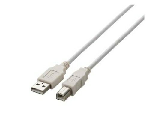 エレコム USB2.0ケーブル A-Bタイプ ノーマル 1m ホワイト 1パック U2C-BN10WH