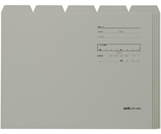 セキセイ 個別フォルダー 1：5カットフォルダー 1袋（5枚入） 1袋(5枚入) CFC-3655-70