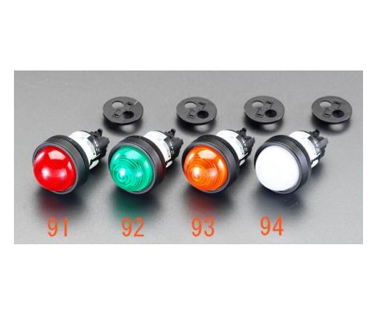 エスコ AC/DC24V LED表示灯(緑) 1個 EA940DB-92