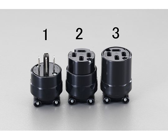 エスコ AC250V/20A プラグ(接地3P) 1個 EA940BG-1