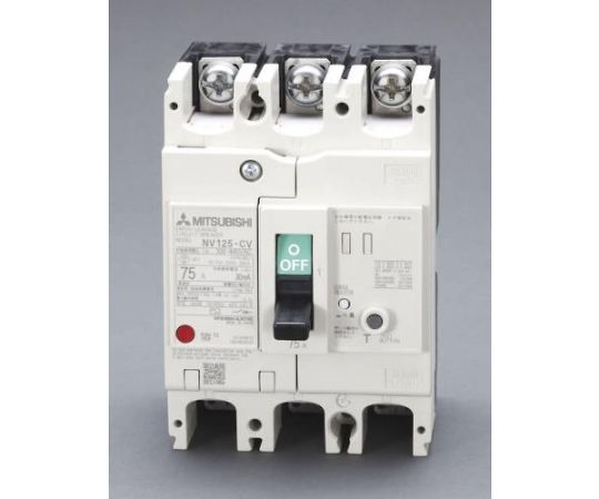 エスコ AC100-440V/ 75A/3極 漏電遮断器(フレーム100) 1個 EA940MN-47