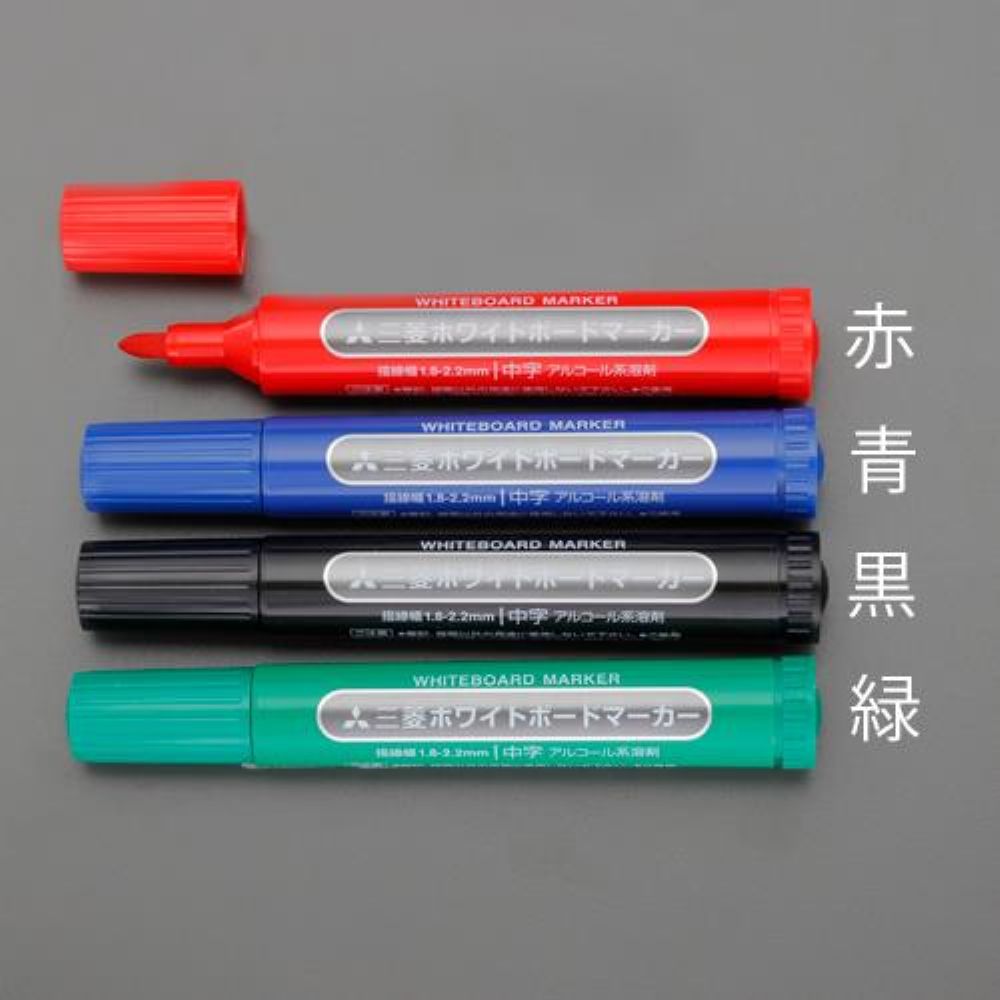 エスコ [赤] ホワイトボードマーカー(10本) 1箱 EA765MJ-61