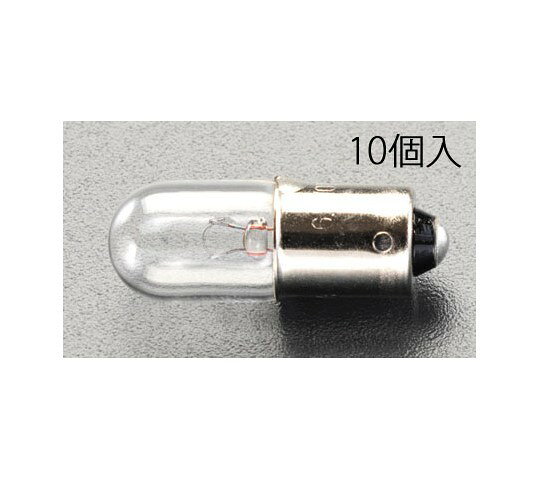 商品名:エスコ 30V/1.0 W/9Sピン 小パネル球(10個) 1袋 EA758ZA-47●操作盤、放送機器の表示用ランプ●小パネル球●ガラス球●口金：BA9S（9Sピンベース）●サイズ：φ10×28mm●入数：10個●電圧：30V●消費電力：1W