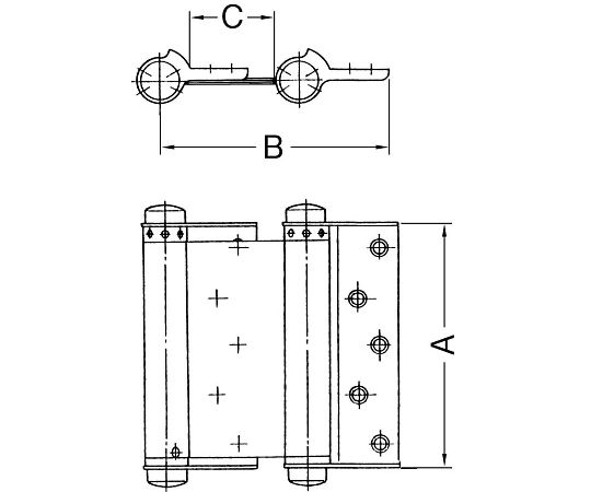 エスコ 64x 77.5mm 自由丁番(2個) 1対 EA951BW-64