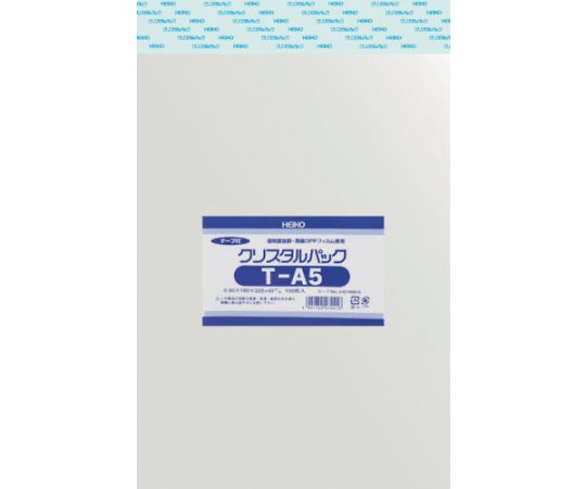 シモジマ OPP袋 テープ付き クリスタルパック T-A5 100枚入り 1袋(100枚入) 006740910