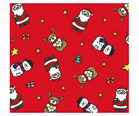 楽天Shop de clinic楽天市場店ベルベ ラッピング 包装紙 クリスマスファミリー（赤）4/6半切 300枚 1ケース（300枚入） 448